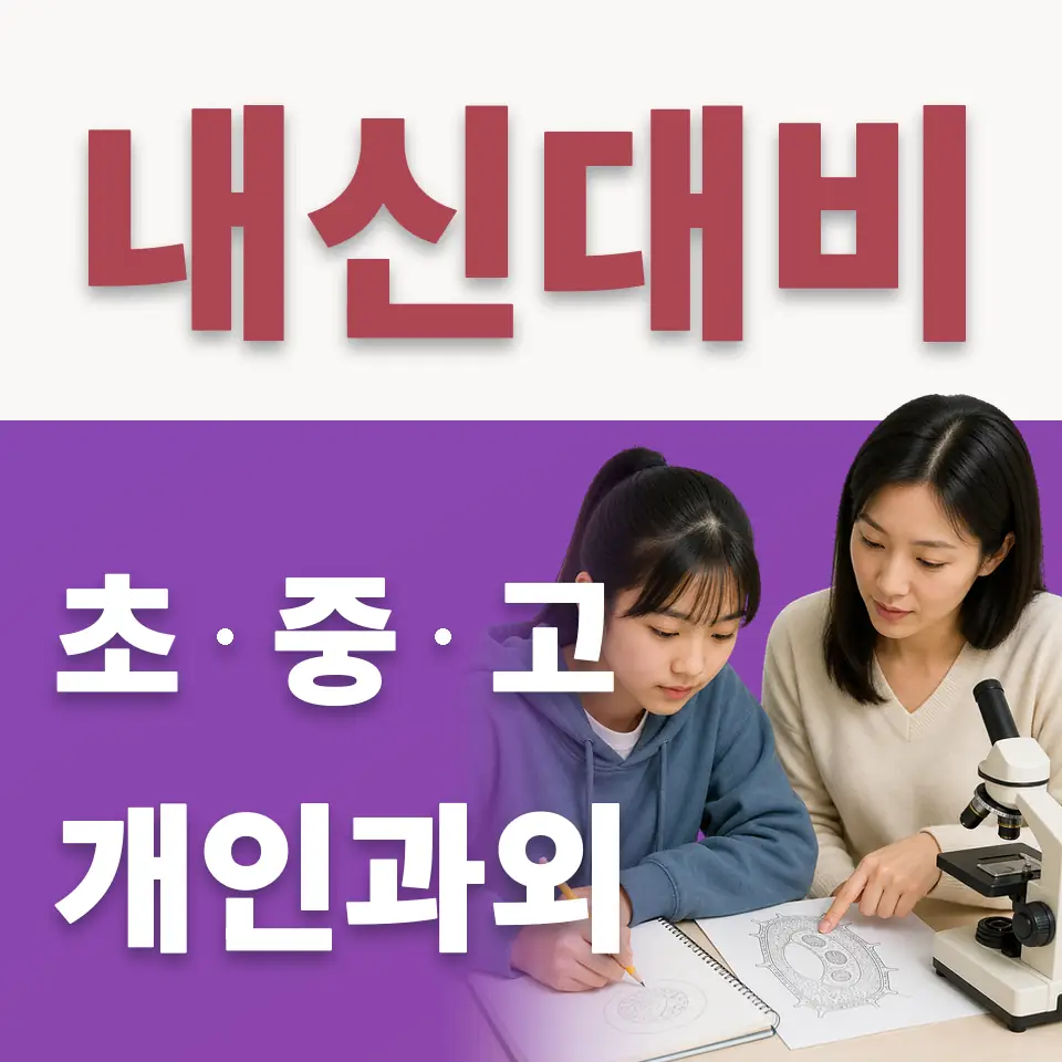 매향동 중학생 수학과외 학습 안내