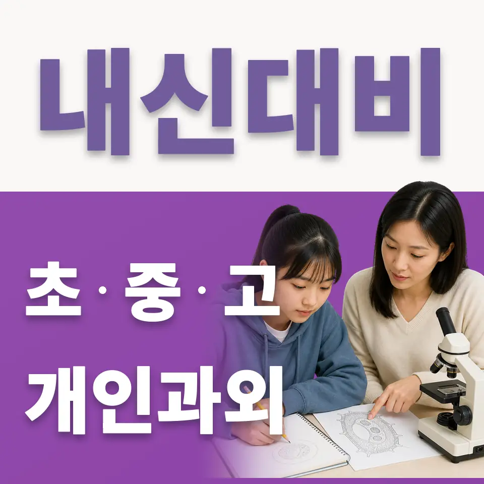 율동 중학생 국어과외 학습 안내