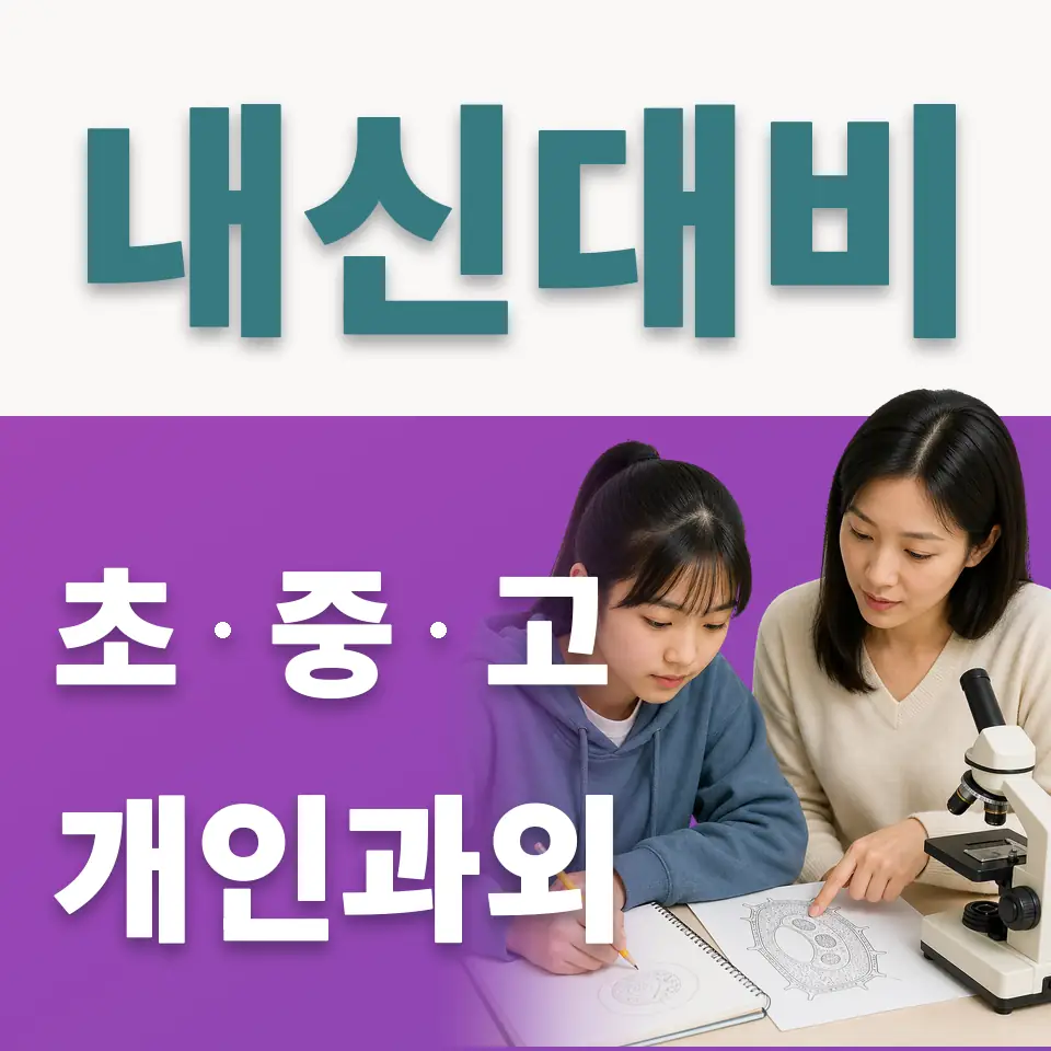 대부동동 고등 사회과외 학습 안내