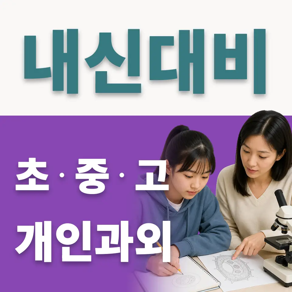 원흥동 고등 사회과외 학습 안내