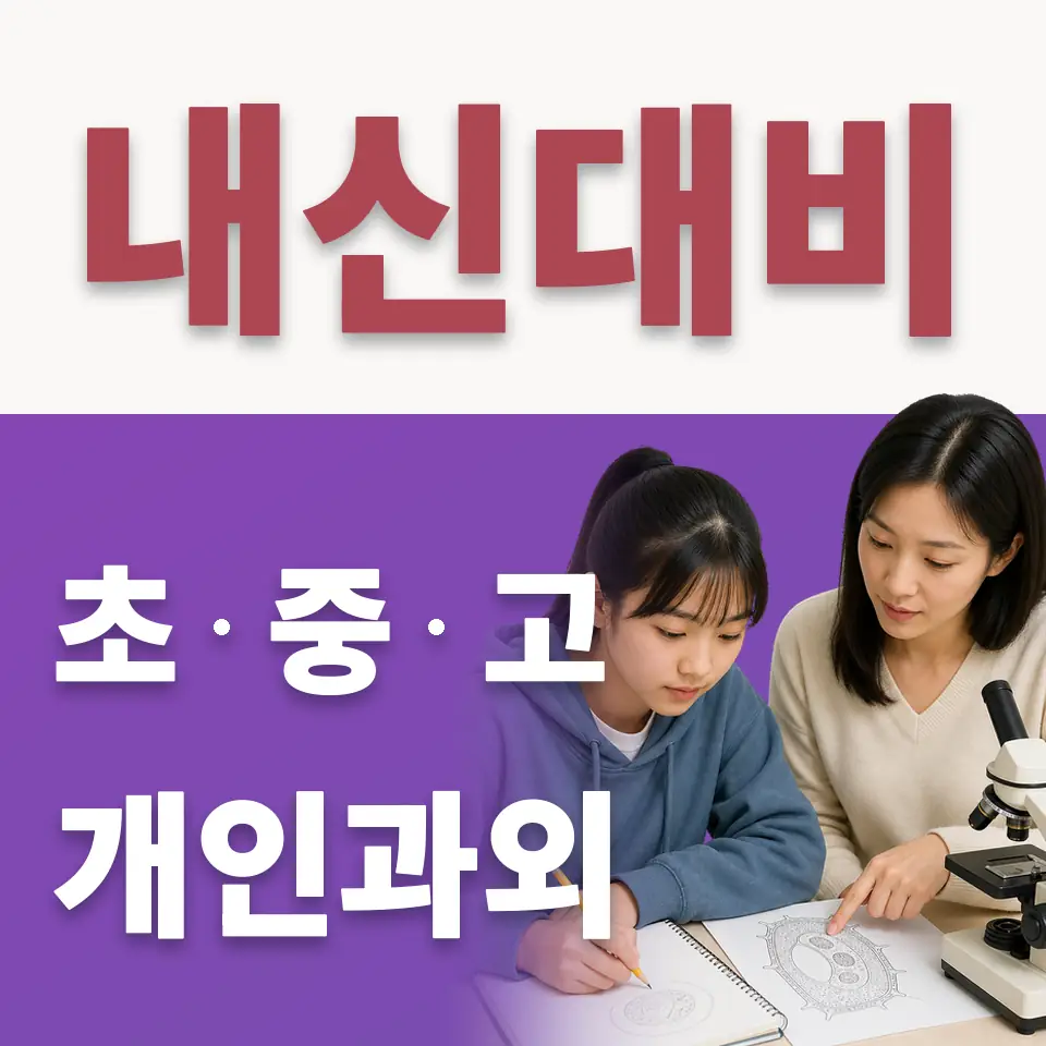 별내동 중학생 수학과외 학습 안내