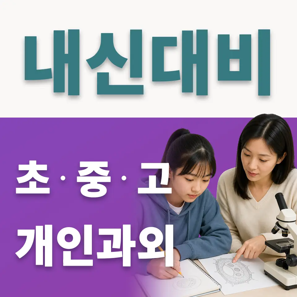 관인면 고등 사회과외 학습 안내