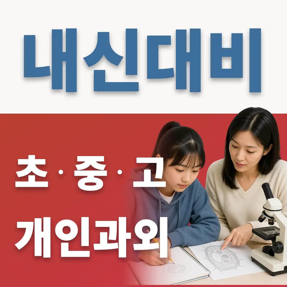 신능초 영어과외 학습 안내